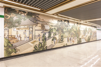 南京地鐵站3號線的石材文化墻（圖文）2