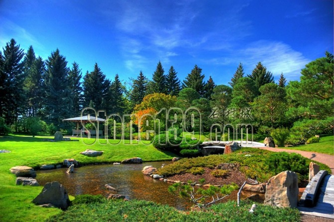 日式風(fēng)格的園林景觀裝飾有山有水有石材