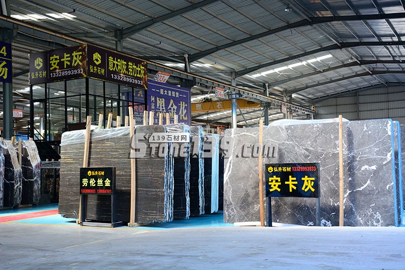 弘升石業(yè)主營(yíng)大理石安卡灰、淺色古堡灰、勞倫絲金