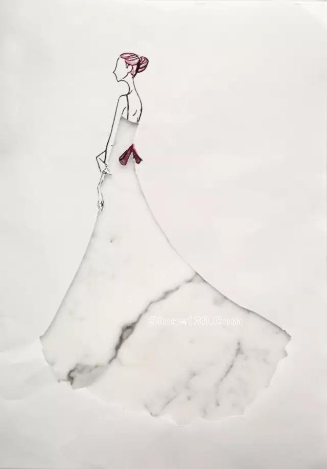 大理石紋理的裙子