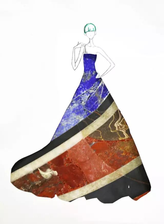 大理石紋理的裙子