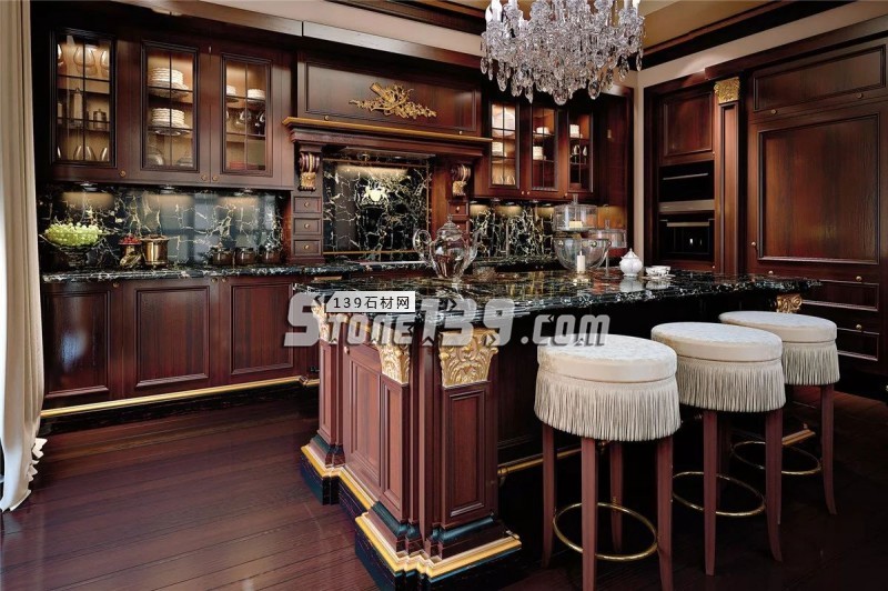 藝術(shù)品般的大理石廚房，做飯也可以很享受