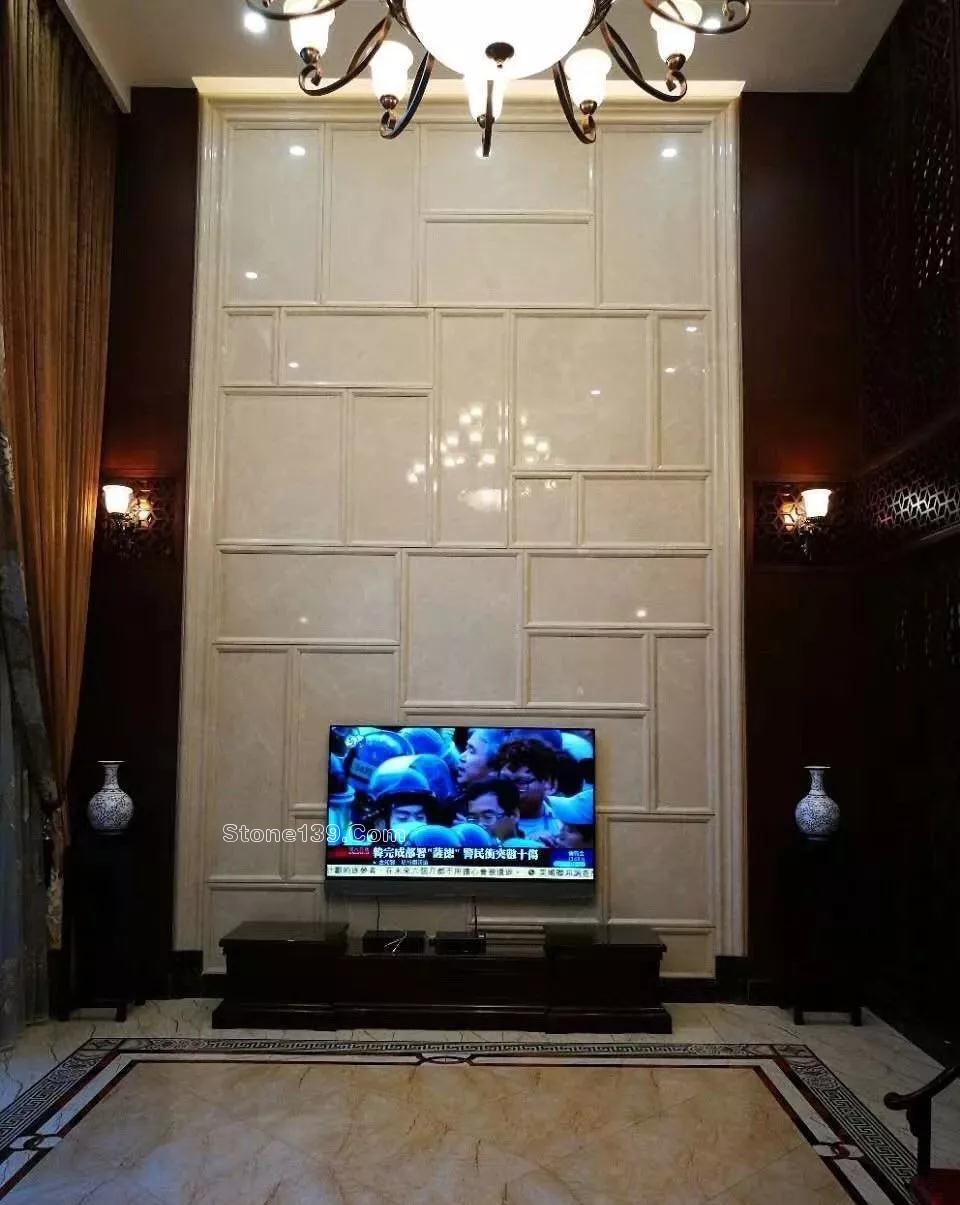 復式樓挑高躍層石材背景墻