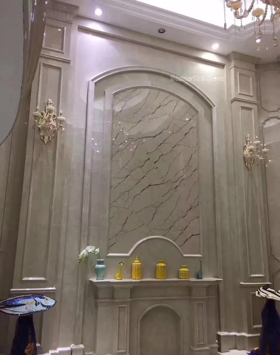 復式樓挑高躍層石材背景墻