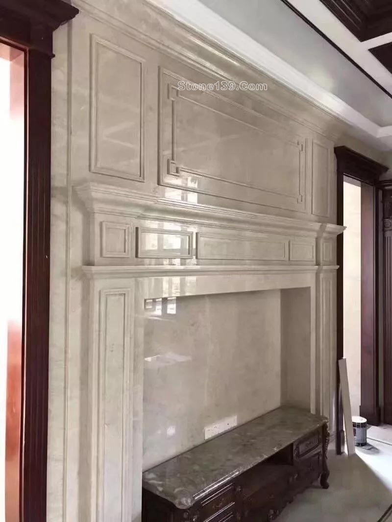 復式樓挑高躍層石材背景墻