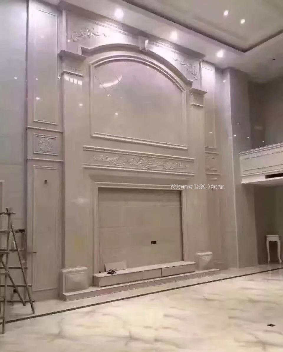 復式樓挑高躍層石材背景墻