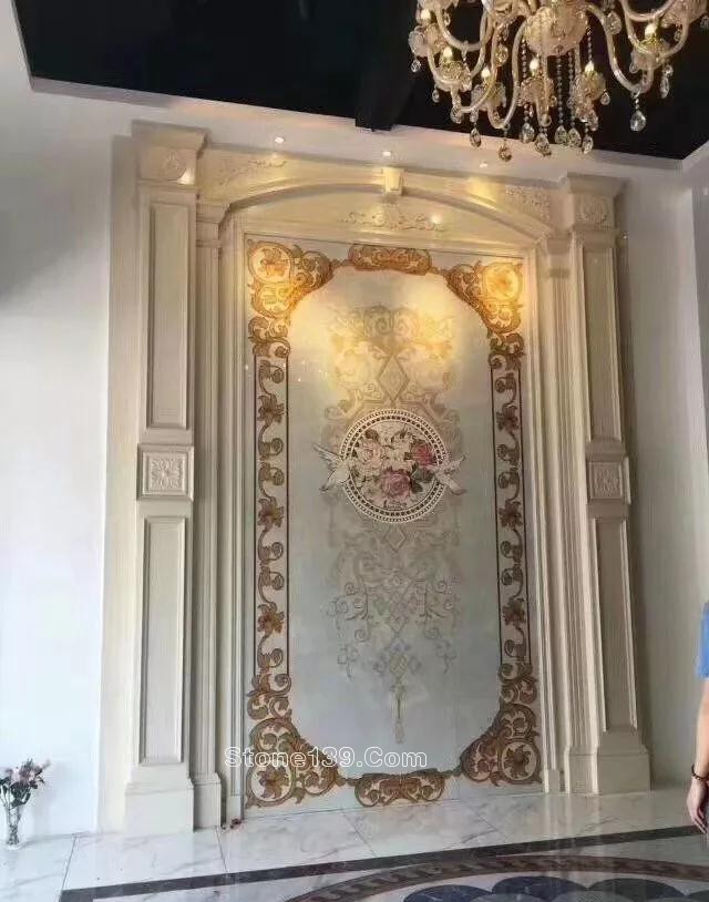 復式樓挑高躍層石材背景墻