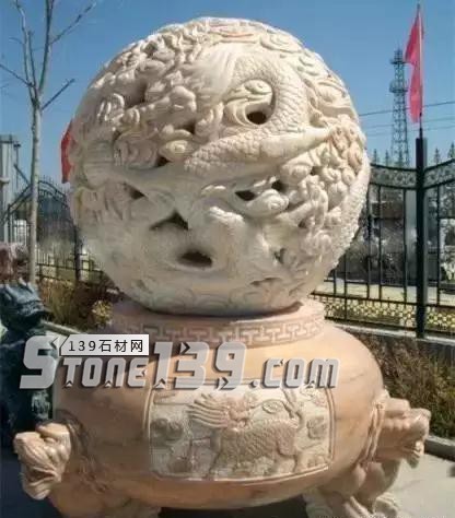 石雕龍球、圓球及浮雕