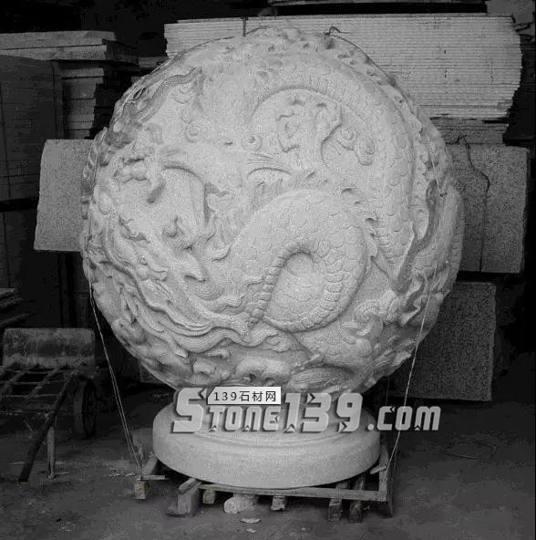 石雕龍球、圓球及浮雕