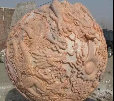 石雕龍球、圓球及浮雕