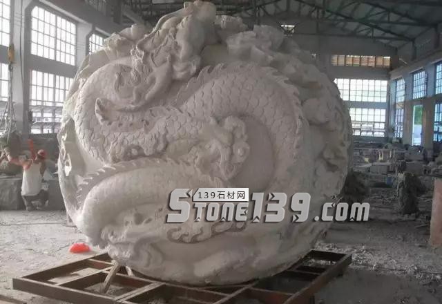 石雕龍球、圓球及浮雕