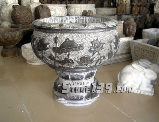 石材雕刻魚(yú)缸