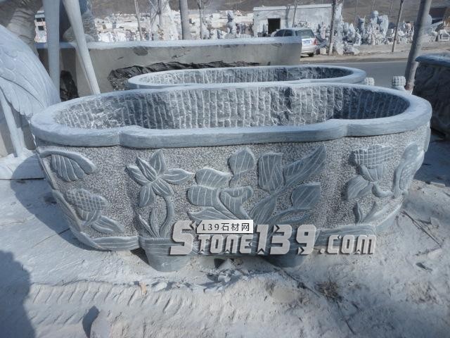 石材雕刻魚(yú)缸