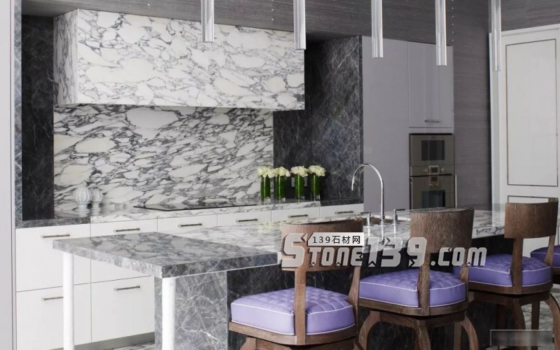 廚衛(wèi)空間的大理石裝飾設(shè)計欣賞