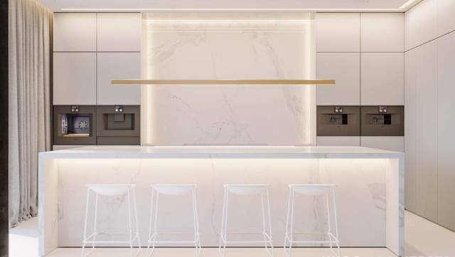 廚衛(wèi)空間的大理石裝飾設(shè)計欣賞