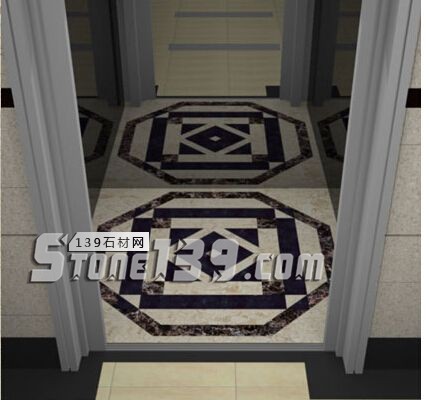 電梯大理石地板轎廂石材地面拼花欣賞
