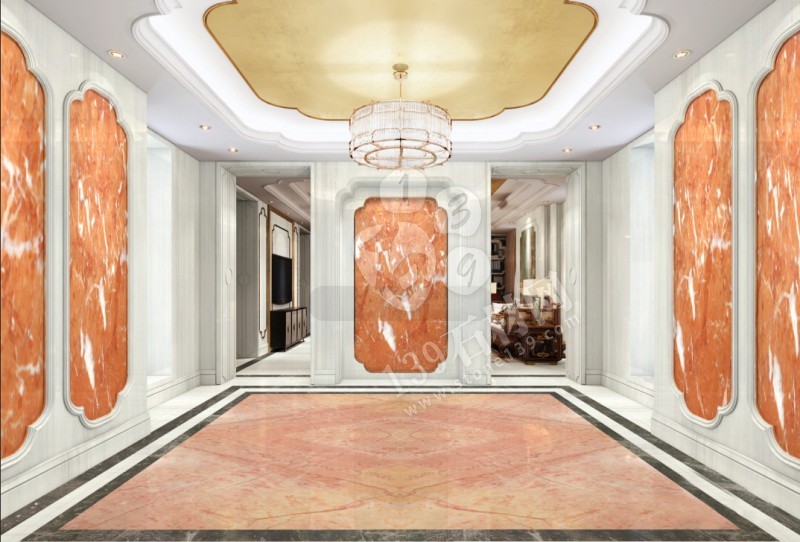 或許這些橙紅色的大理石會熱銷 因為2019年流行&ldquo;珊瑚橘&rdquo;主色調