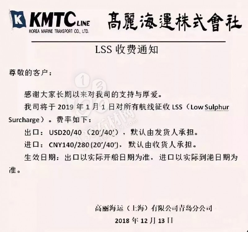 石材進出口｜1月1日起，全國口岸將統一征收低硫燃油附加費！