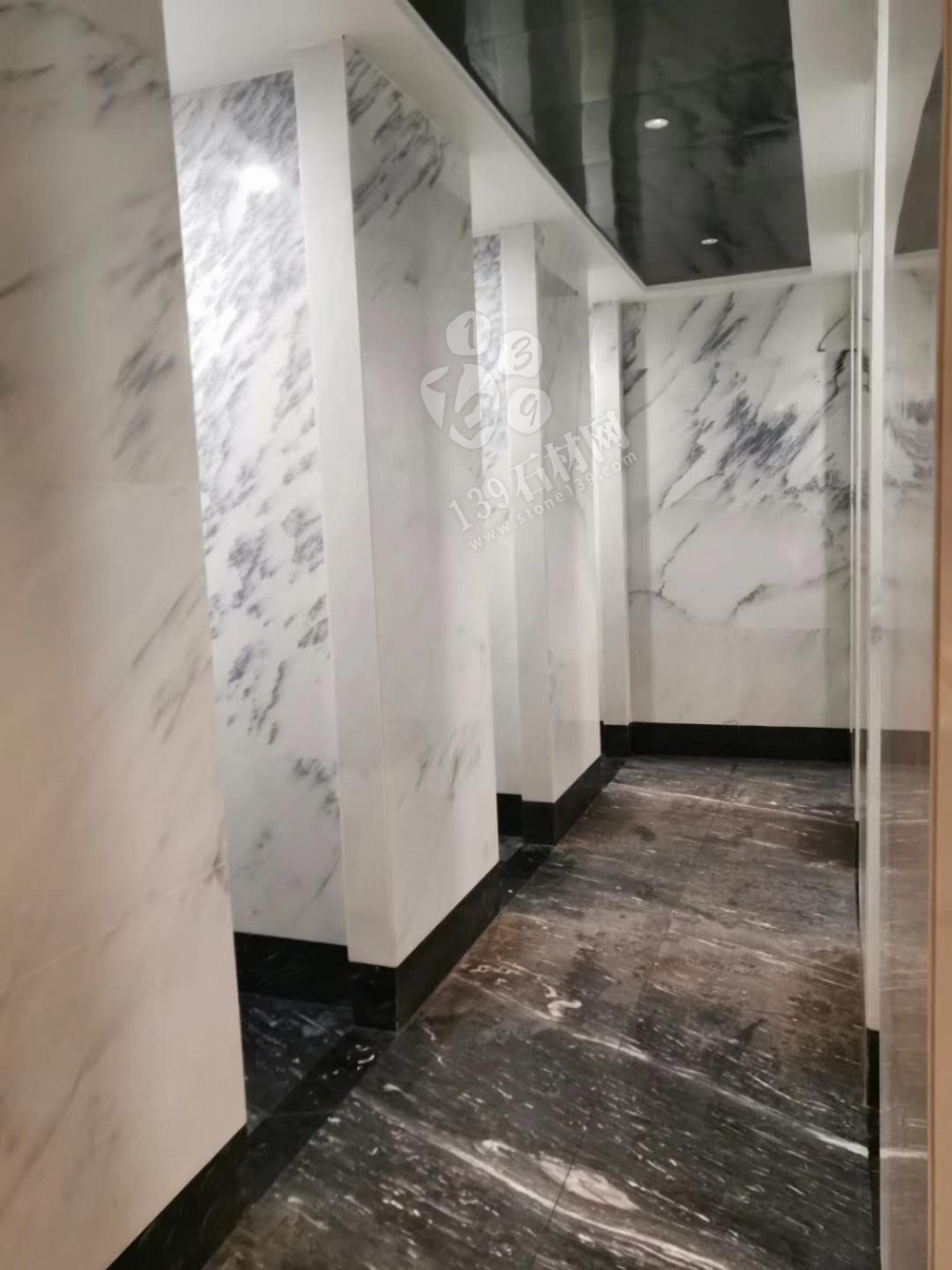 水墨白玉大理石背景墻裝飾