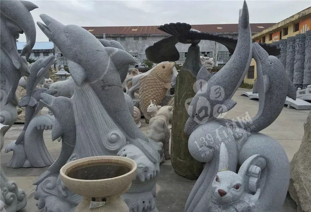 漁業(yè)石雕主題海洋生物館 寓意生動(dòng)形象 栩栩如生