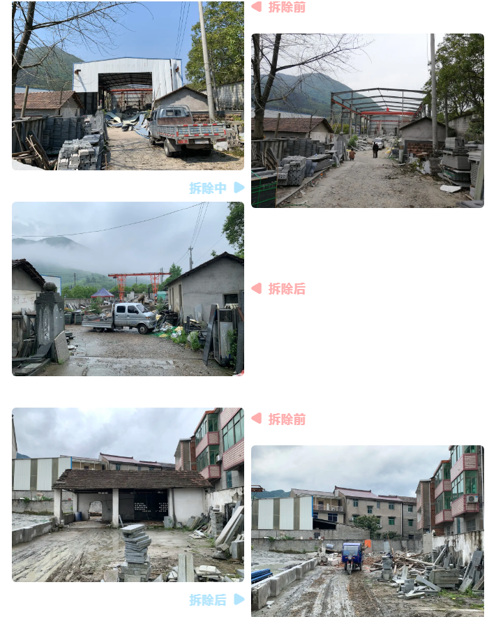 （浙江654產(chǎn)地）桐廬縣鐘山鄉(xiāng)繼續(xù)開展石材行業(yè)整治，推進石材企業(yè)拆除工作