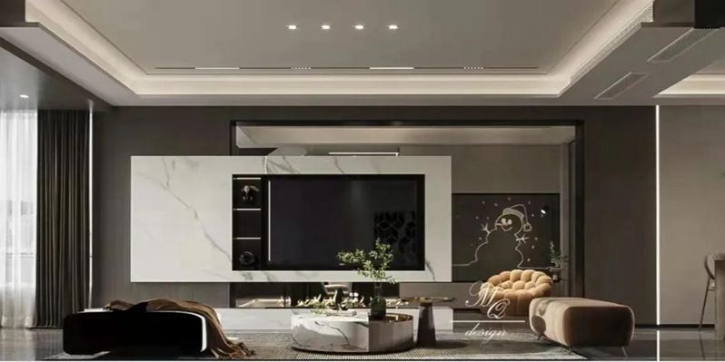 “懸空”石材背景墻怎么設(shè)計？怎么安裝？